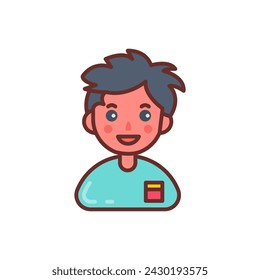 Street Boy icon in vector. Logotype

