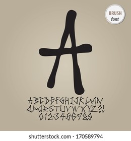 Street Brush Alphabet and Digit Vector
