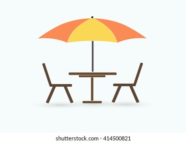 Street cafe icon.