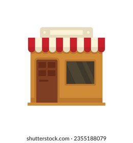 Street cafe icon flat vector. Food dinner. Menu coffee isolated