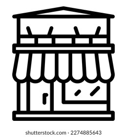 Street cafe icon outline vector. Food bar. Shop restaurant