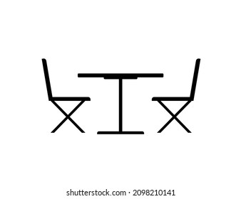 Icono de café callejero. Ilustración vectorial.