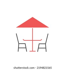 Street Cafe icons  symbol vector elements for infographic web