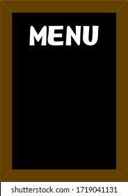 Street cafe menu wooden board template for text. Coffee house. Roadside cafe. A restaurant. Template for text. Cafe menu. Vector image. Place for text. Poster. Advertising on the billboard.