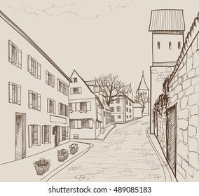 French Street Sketch Hd Stock Images Shutterstock