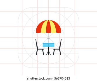 Street Cafe Vector Icon