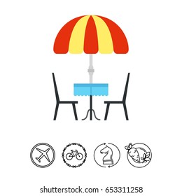 Street Cafe Vector Icon
