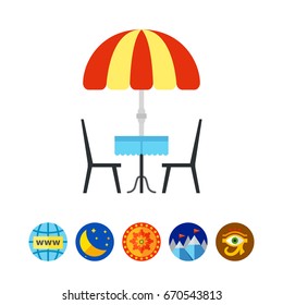 Street Cafe Vector Icon