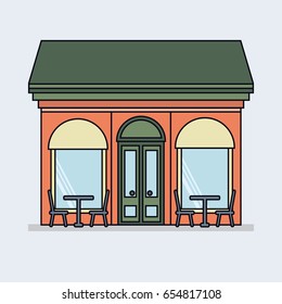 Street cafe. Vector illustration