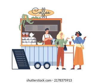 Flat design of coffee shop items set Royalty Free Vector