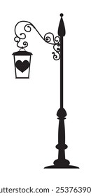 Street candlestick. Street lamp. Road lights. Vector. Illustration