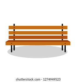 street chair wooden, isolate on a white background