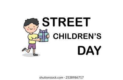 street children day slogan, typography graphic design, vector illustration, for t-shirt, background, web background, poster and more.