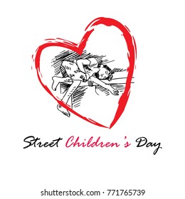 Street Children's day concept.