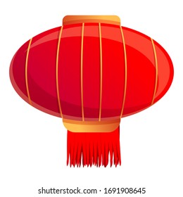 Street chinese lantern icon. Cartoon of street chinese lantern vector icon for web design isolated on white background