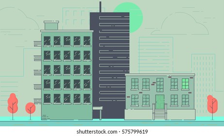 Street City Buildings