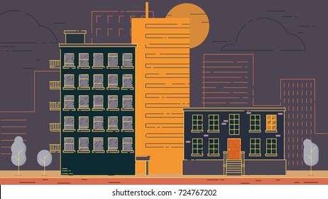 Street City Buildings