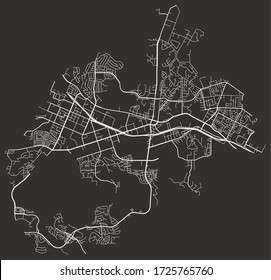 Street city map San Marcos, California, USA, with highways, major and minor roads, town footprint plan