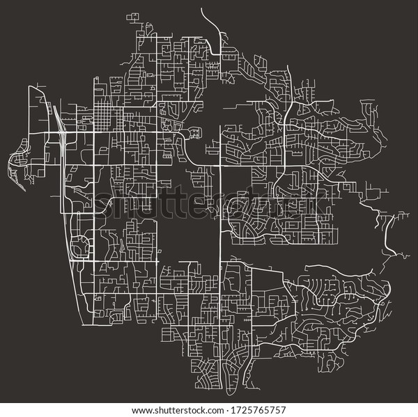 Street City Map Sandy Utah Usa Stock Vector (Royalty Free) 1725765757 ...