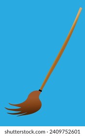 street cleaning broom vector illustration