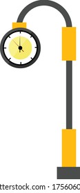 Reloj callejero, ilustración, vector sobre fondo blanco