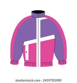 Street clothes in the style of the 90s. Back to the 90s. Neon windbreakers on a white background. Vector illustration