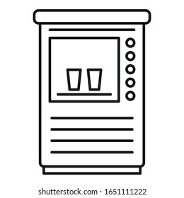Street coffee machine icon. Outline street coffee machine vector icon for web design isolated on white background