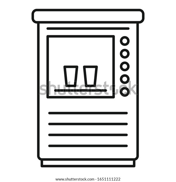 Street coffee\
machine icon. Outline street coffee machine vector icon for web\
design isolated on white\
background