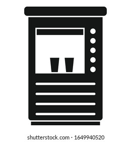 Icono de la cafetera callejera. Icono vectorial de máquina de café callejera para diseño web aislado en fondo blanco