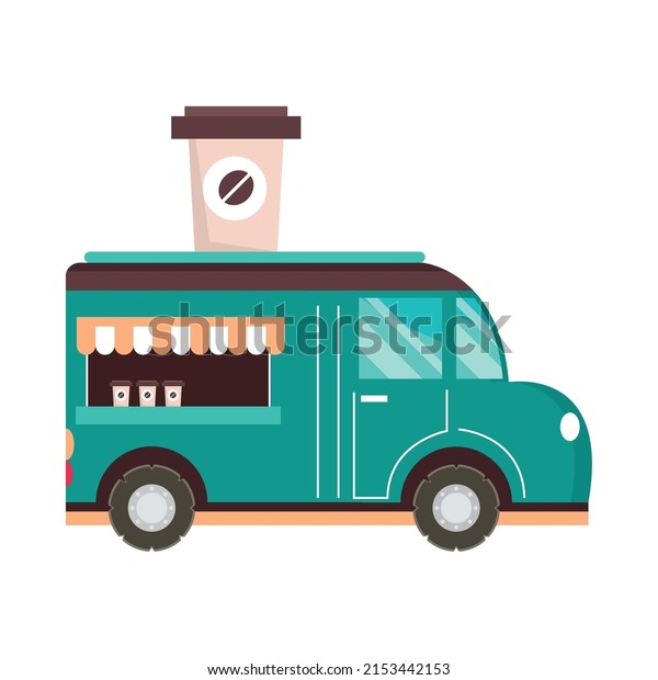 street coffee truck isolated\
icon