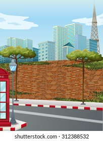 Street Corner In The City Illustration