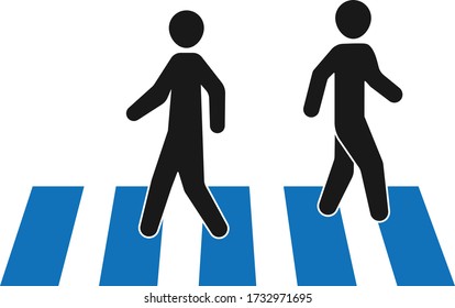 street crossing template icon. Pedestrian, crosswalk icon