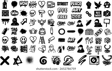 Street Culture Icons. Symbols of Hip-Hop, Peace, Rebellion, Expression, Noise and more.