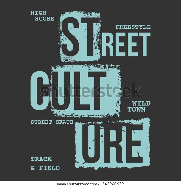 Street Culture Vector Stock Vector (Royalty Free) 1343960639