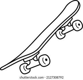 Street culture. Vector outline illustration.