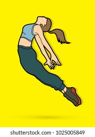 Street dance, B boys dance, Hip Hop Dancing action graphic vector