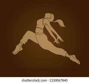Street dance, B boys dance, Hip Hop Dancing action graphic vector