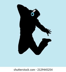 Street Dance Dancer, Hip Hop Dancer Silhouette Vector Illustration