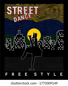 street dance design for print t shirt 
