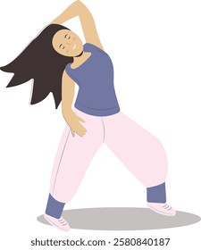 Street Dance Hip Hop Character on White Background. Flat Vector Illustration.