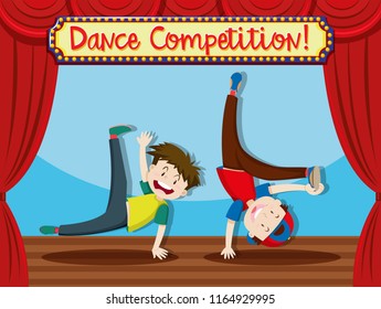 A street dance performance illustration