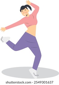 Street Dancer Character. Hip Hop Style Design. Isolated Vector Graphic on White Background