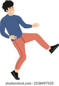 Street Dancer Pose Personagem em forma de desenho animado. Ilustração gráfica vetorial