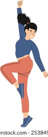 Street Dancer Pose Personagem em forma de desenho animado. Ilustração gráfica vetorial