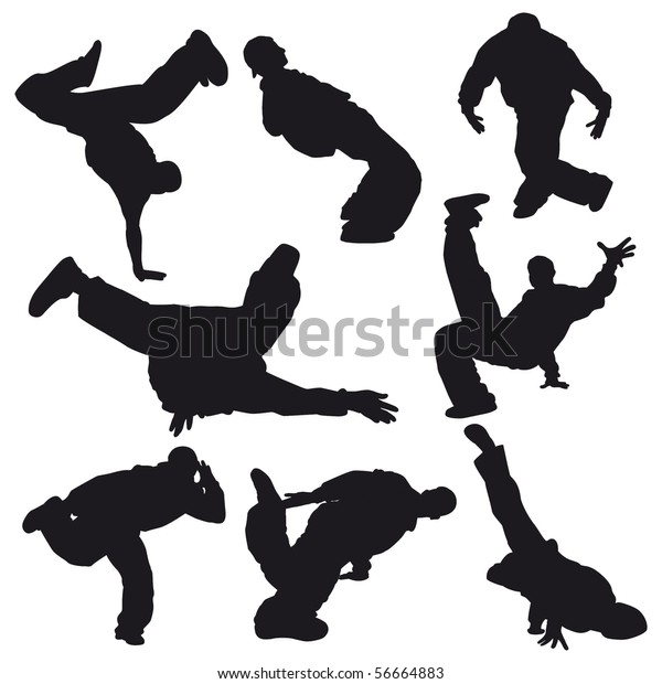 Street Dancer Poses Stock Vector (royalty Free) 56664883