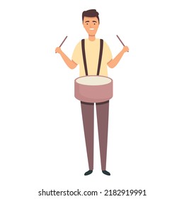 Street drummer icon cartoon vector. Music people. Rock group