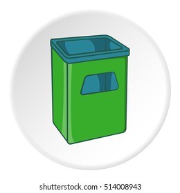 Street dustbin icon. Cartoon illustration of street dustbin vector icon for web