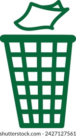 Contenedor de basura y basura callejera para el conjunto de vectores de basura