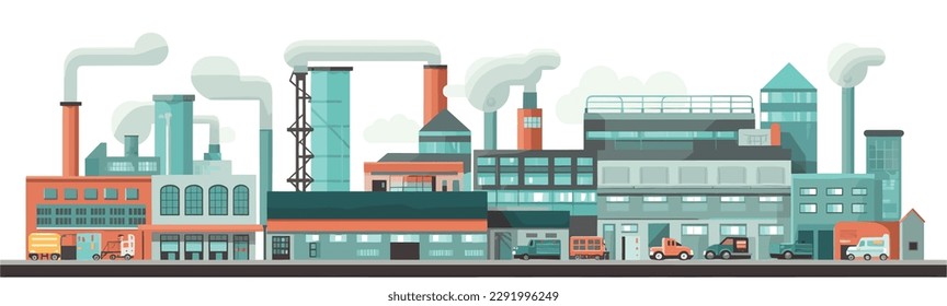 Street of factories vector illustration 