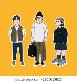 Street fashion refers to fashion styles that have emerged from the grassroots and are typically associated with youth culture, urban environments, and subcultures. 